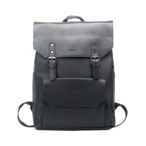 Vintage PU Leather Laptop College Backpack